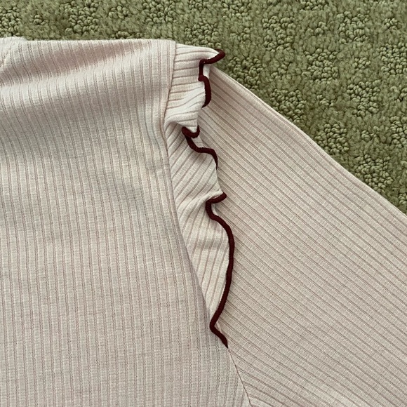 Light Pink Frilly Long Sleeve Top - Picture 4 of 11